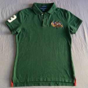 Ralph Lauren Women's Y2K Hunter Green Large Pony Polo - Size L